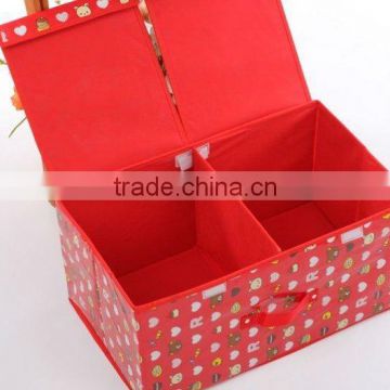 Decorative No-woven fabric shoe storage boxes for bedroom