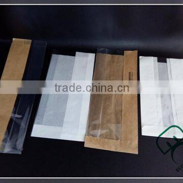 FDA Food Grade Kraft Greaseproof Paper Bag With Window photo-3