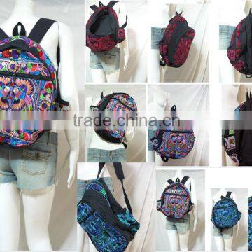 HIPPIE BOHO thai handmade festival backpack mini pocket hmong Hil Tribe fabric Bag Handbag