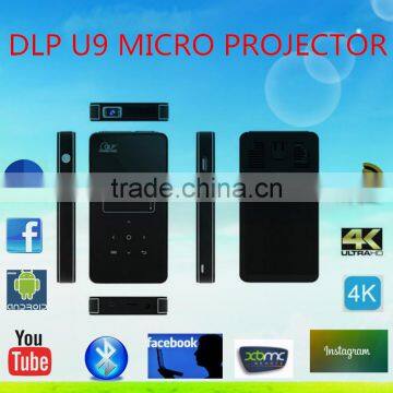 2016 hot U9 DLP projectors mini LED Portable mobile 3D 1920x1080 Dragonworth