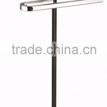 metal standing towel rack stand black base