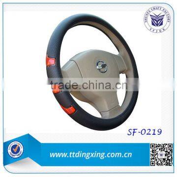 2014 car accessories sport style Red PVC car steering wheel covers from factory