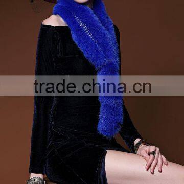 Fashionable Long Women Fox Fur Scarf for Lady