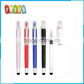 Hot New Metal Crystal Gel Ink Pen Stylus Pen