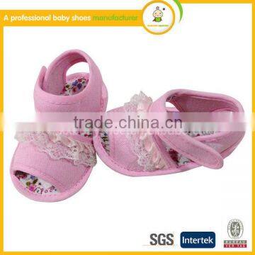 2015 Wholesal soft touch baby sandals shoes with animal for summer