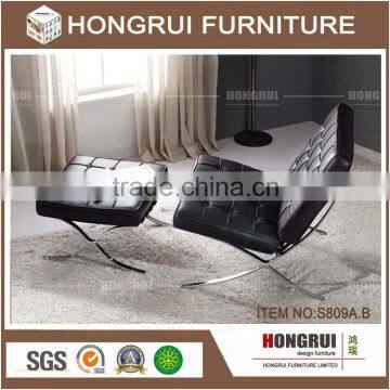 Modern Style Living Room Barcelona Lounge Chair & Ottoman & Sofa leather sofa living room sofa living room furniture