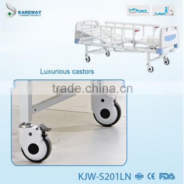 ce and iso approved simple cheap 2 rocker manual stainless hospital bed