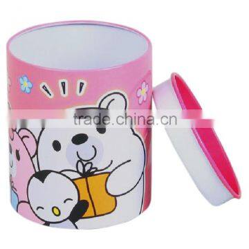 Handle Tin Cartoon Kids Coin Bank With Lock