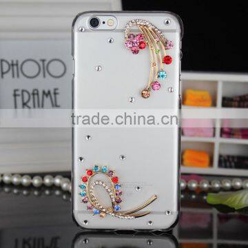 New Luxury 3D Bling Rhinestone pc Hard Phone Back Cover Case for Iphone 6s photo-3