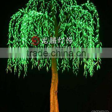 RGB led artificial willow tree light for building decoration