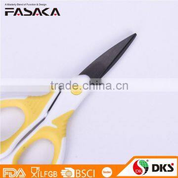 SH13015WY-T-2016 New Design Professional 5"coated Black Titanium Blade Houeshold Scissors With Soft Touch Handle photo-3