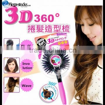 3D Hair Curl Brush Ball Style Blow Drying Detangling Heat Resistant Hair Comb