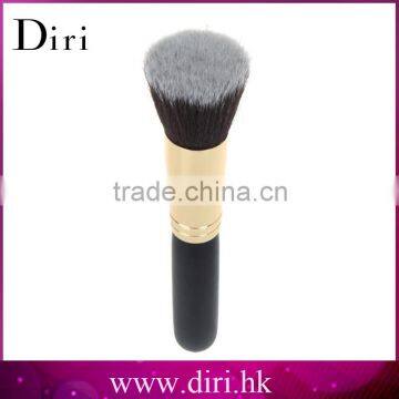 Gold ferrule wooden handle flat contour foundation brush