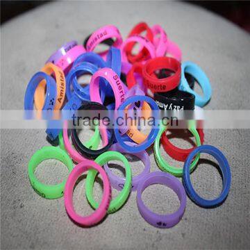 free size finger ring custom logo silicone finger ring