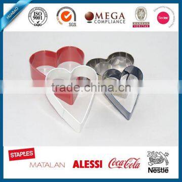 heart shape cookie cutters stainless steel set as promotional gift