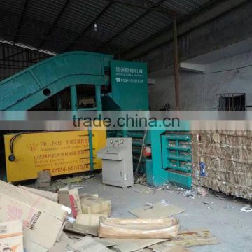 automatic hydraulic waste paper, cardboard, PET baler with conveyor