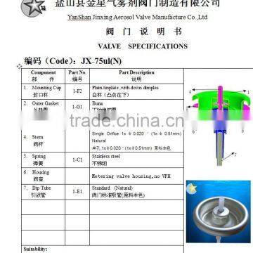 Aerosol Spray Valves for Perfume