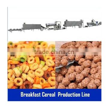 2014 Hot Sale 200-500kg Kellogg Roasted Breakfast Cereal Corn Flakes Snack Food Extruder Machine Production Processing Line