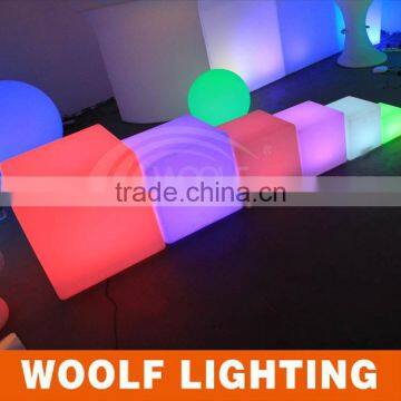 Modern Brief Design Rechargeable Luminous LED Lighting Cube Chair Cube Seat photo-2