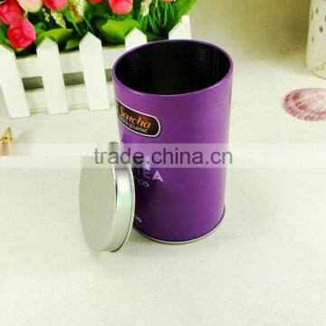 Personalized color cylindrical metal tin pen holder