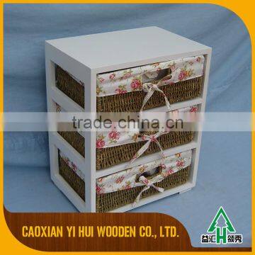 3 Drawer Wood Cabinets With Rose Drawers photo-6