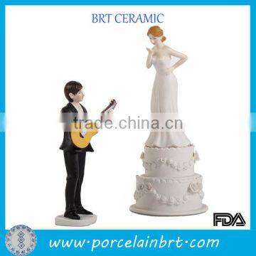 Loving song ceramic cake toppers wedding decoration