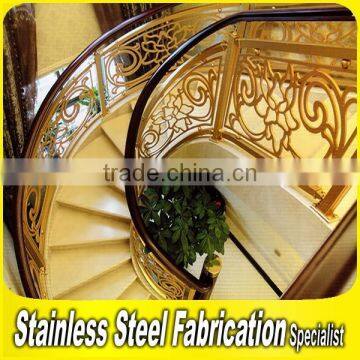 Brass Finish Customed Aluminum Railing Baluster