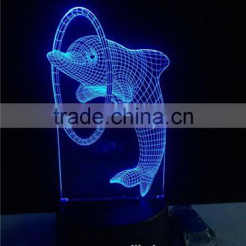 2017 New 7 colors change acrylic 3D illusion night light decorative serial lights