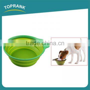 Pet Food Bowls Portable Travel Feeding Collapsible Silicone Pet Bowl photo-6