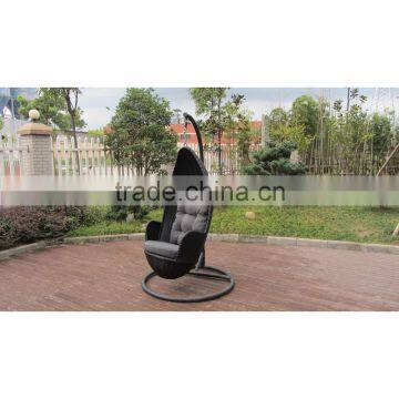 Garden Single Size Rattan Hanging Swing Chair Garden Outdoor Cushioned With Steel Frame photo-5