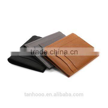 Customize Simple Style Wholesale Business Genuine Leather RFID Blocking Card Holder photo-5