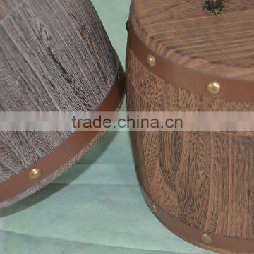 Handdmade Decorative Mini Paulownia Wood Wine Barrel Wholesale photo-2