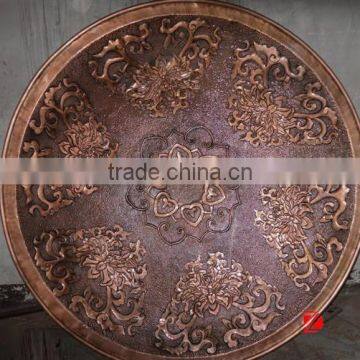 bronze flower wall relief sculpture