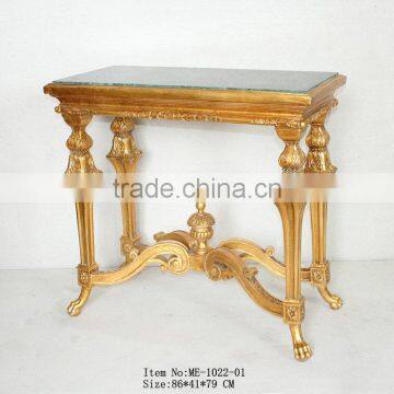 Reproduction Living Room Furniture Small Size Console Table with Marble