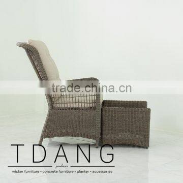 Elise Relax Wicker Chair With Ottoman - Outdoor Rattan Furniture photo-3