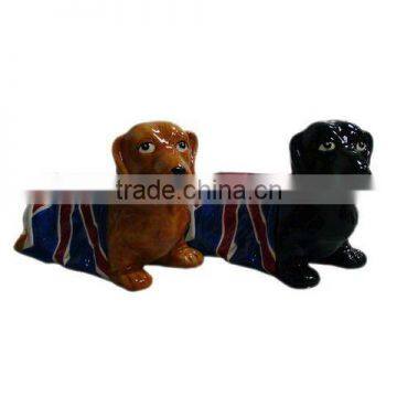 Ceramic Dog with UK flag Coin Bank