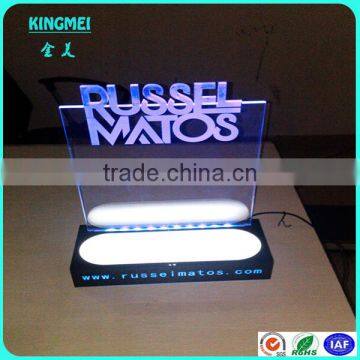 KM-FP27 Wall Hang Acrylic Sign Plate,Perspex Led Sign,Lucite Banner Stand photo-3