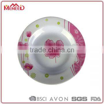 House design ware food safety personalized flower plate plastic