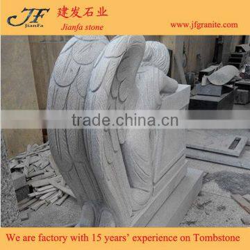 Chinese Grey Granite Modern Weeping Angel Headstone Designs photo-2