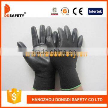 Guante PU Black Nylon With PU Work Safety Gloves