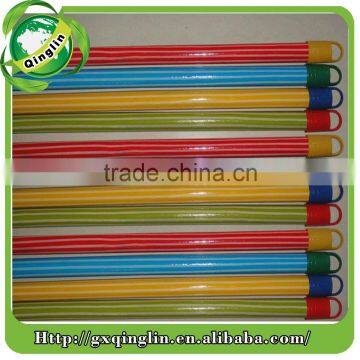 QL PVC Coated Wooden Broom Handle/Wooden Broom Stick With Short Black Cap photo-4