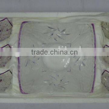JK042 7pcs Glass Bowl Set With Spray Deco photo-4