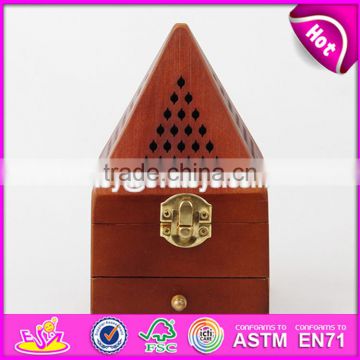 2017 New design spire shape wooden incense burner W02A258