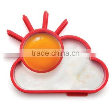 Food Grade Silicone Fried Egg Rings Egg Tray Sunny Cloud Egg Shapers Mold photo-3
