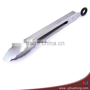 9" Food Grade Stainless Steel Food Tongs With Silicon Head photo-4