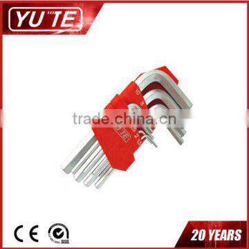 2017 Yute 9PCS extra long arm flat end cr-v hex key&universal hex key Competitive price