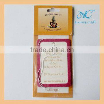 2015 OEM Design Best Seller Classical Type Tape Shaped Card Square Car Air Freshener photo-3