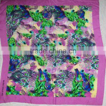 100% Digital Printed Silk Square Scarves