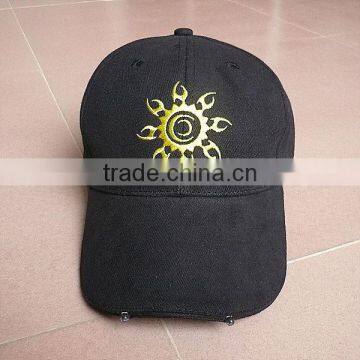 LED cap 2015new custom 100% cotton fashionable led light baseball cap and hat wholesale made in Guangdong munufacturer