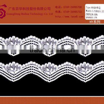 Single/double edged european lace fabric trim for dress